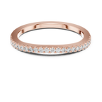 Round Cut Lab Diamond Half Eternity Wedding Band