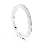 Round Cut Lab Diamond Half Eternity Wedding Band