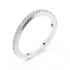 Round Cut Lab Diamond Half Eternity Wedding Band