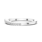 Round Cut Lab Diamond Half Eternity Wedding Band
