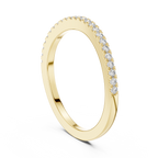 Round Cut Lab Diamond Half Eternity Wedding Band