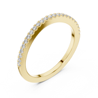 Round Cut Lab Diamond Half Eternity Wedding Band