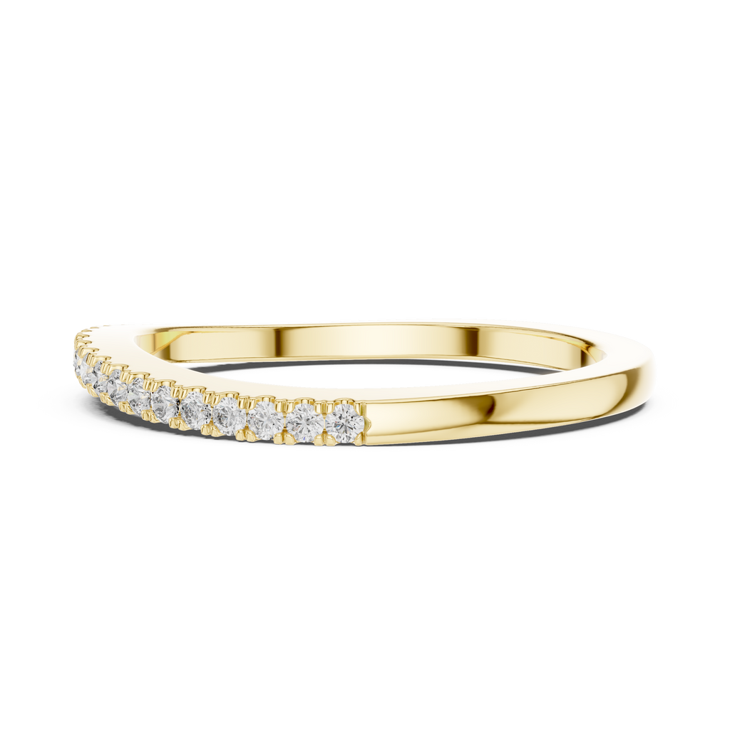 Round Cut Lab Diamond Half Eternity Wedding Band