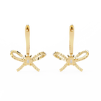 Emerald Cut Lab Diamond Butterfly Earrings