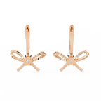 Emerald Cut Lab Diamond Butterfly Earrings