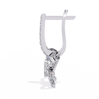 Emerald Cut Lab Diamond Butterfly Earrings