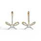 Emerald Cut Lab Diamond Butterfly Earrings