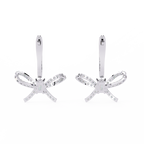 Emerald Cut Lab Diamond Butterfly Earrings