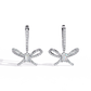 Emerald Cut Lab Diamond Butterfly Earrings