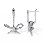 Emerald Cut Lab Diamond Butterfly Earrings