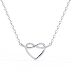 Round Cut Lab Diamond Heart Shape Pendant