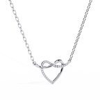 Round Cut Lab Diamond Heart Shape Pendant