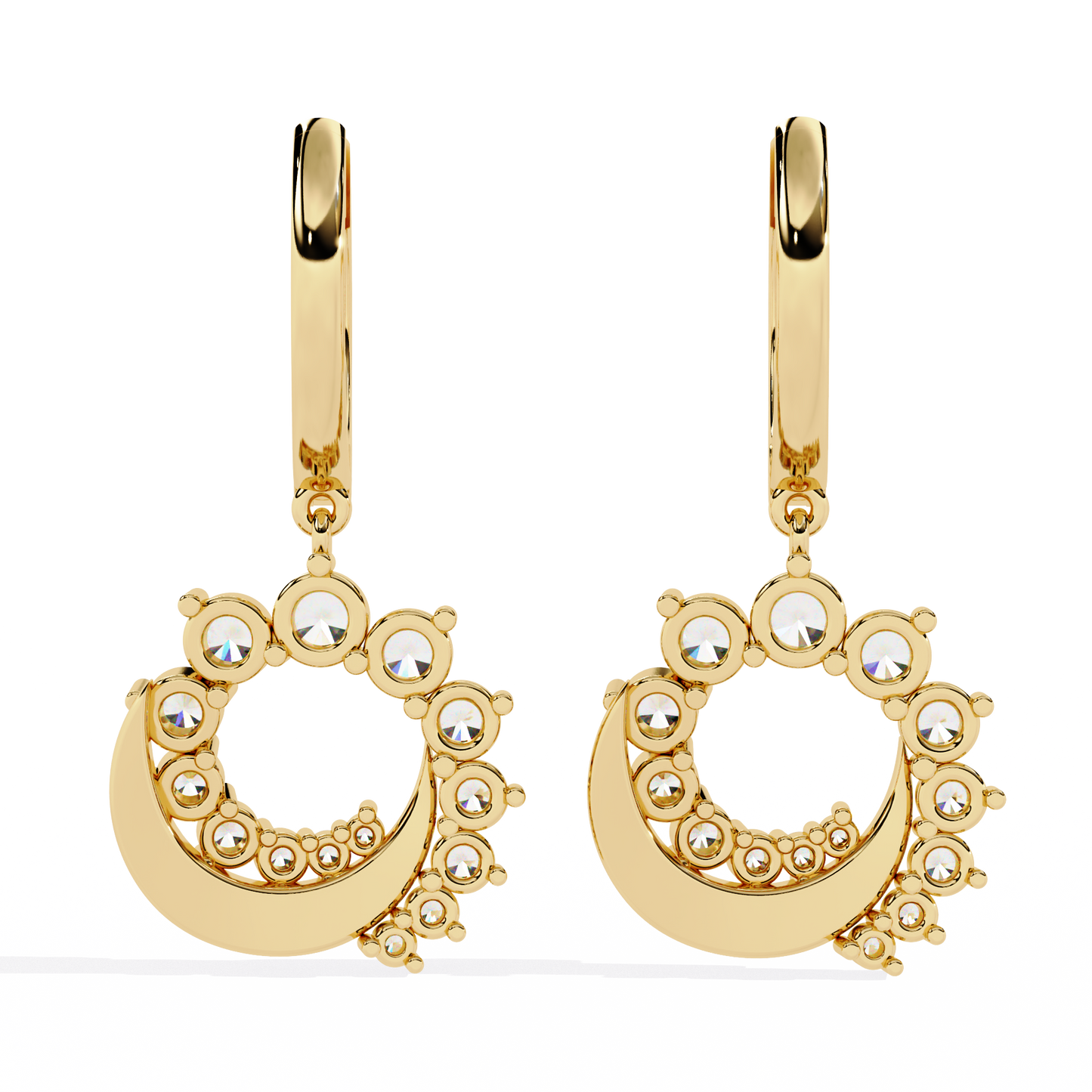 Round Cut Lab Diamond Drop Earrings