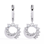 Round Cut Lab Diamond Drop Earrings