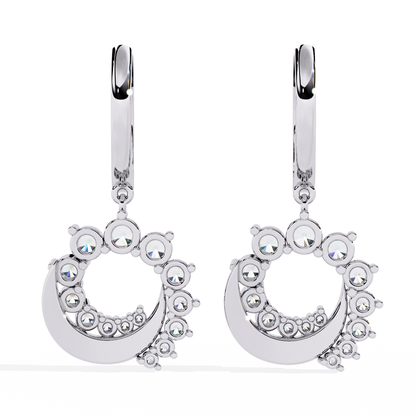 Round Cut Lab Diamond Drop Earrings