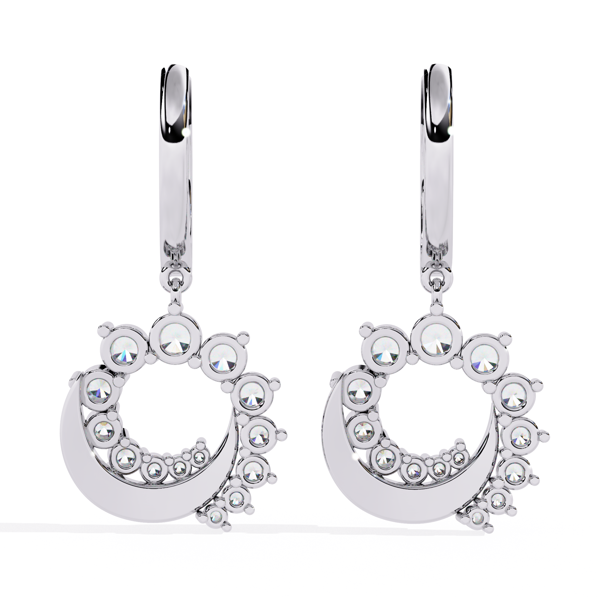 Round Cut Lab Diamond Drop Earrings
