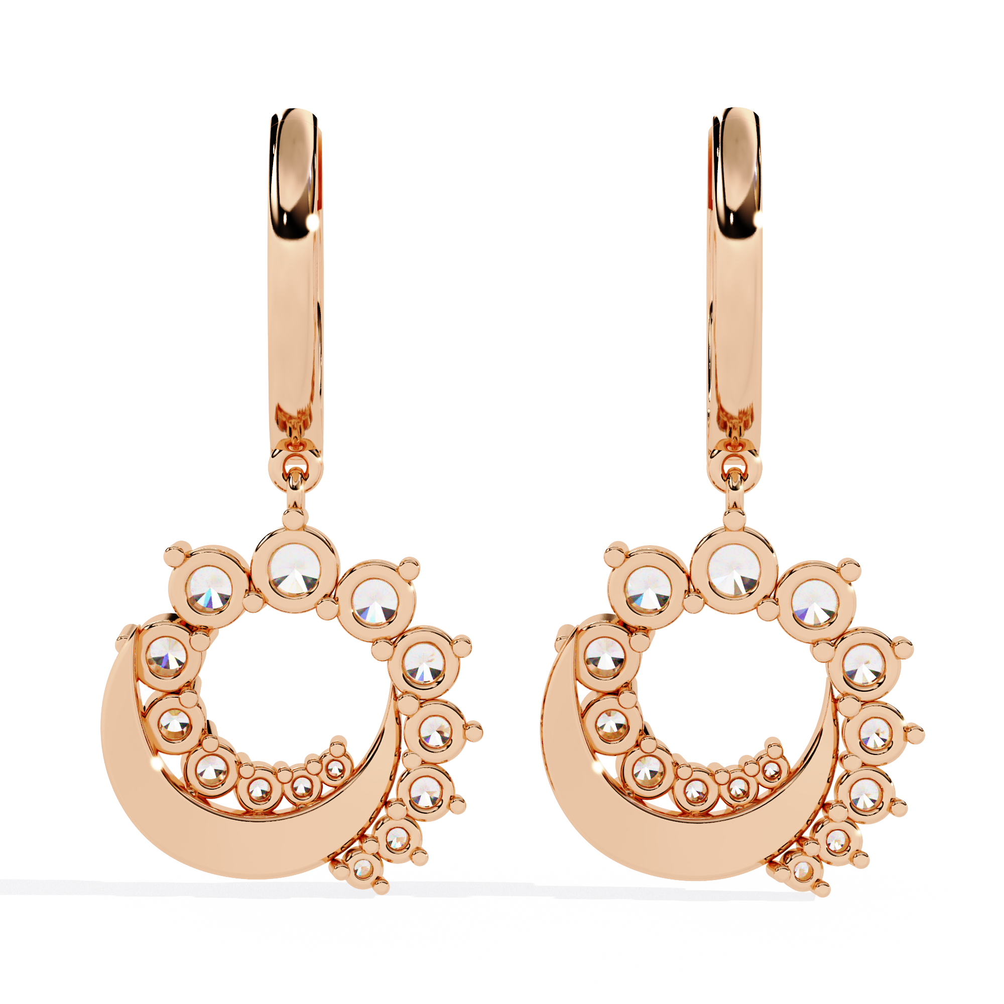 Round Cut Lab Diamond Drop Earrings