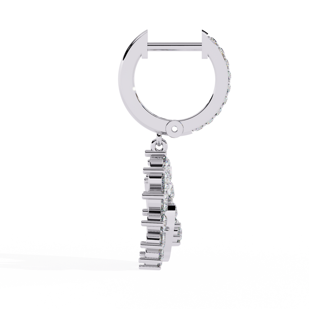 Round Cut Lab Diamond Drop Earrings