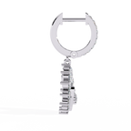 Round Cut Lab Diamond Drop Earrings