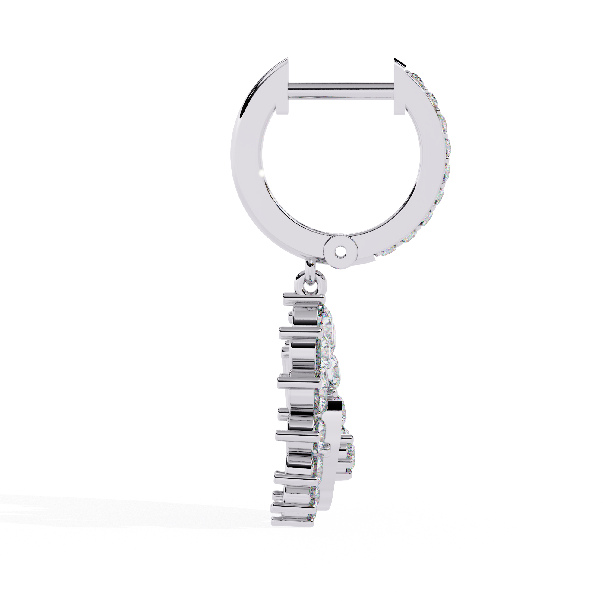 Round Cut Lab Diamond Drop Earrings