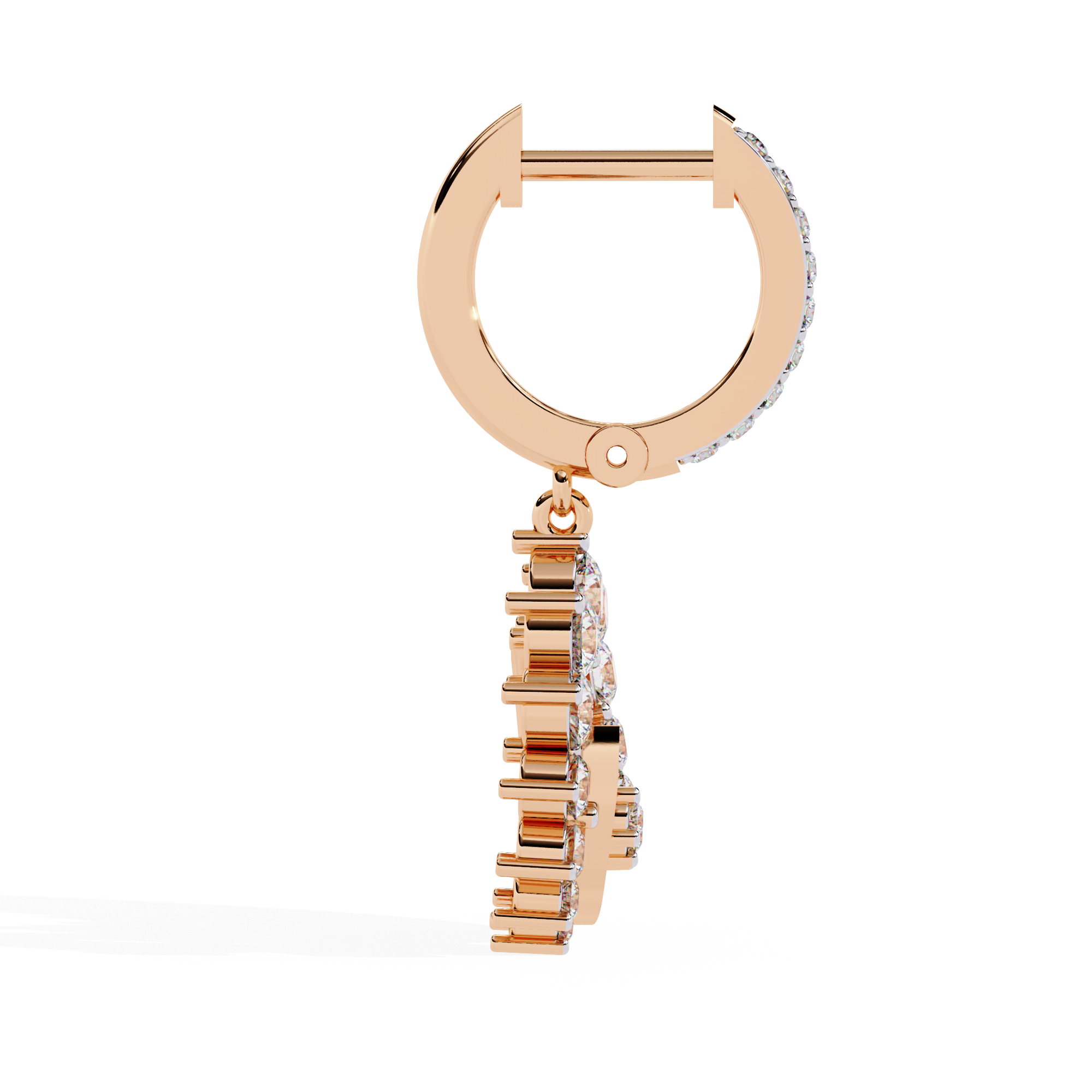 Round Cut Lab Diamond Drop Earrings