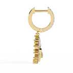 Round Cut Lab Diamond Drop Earrings