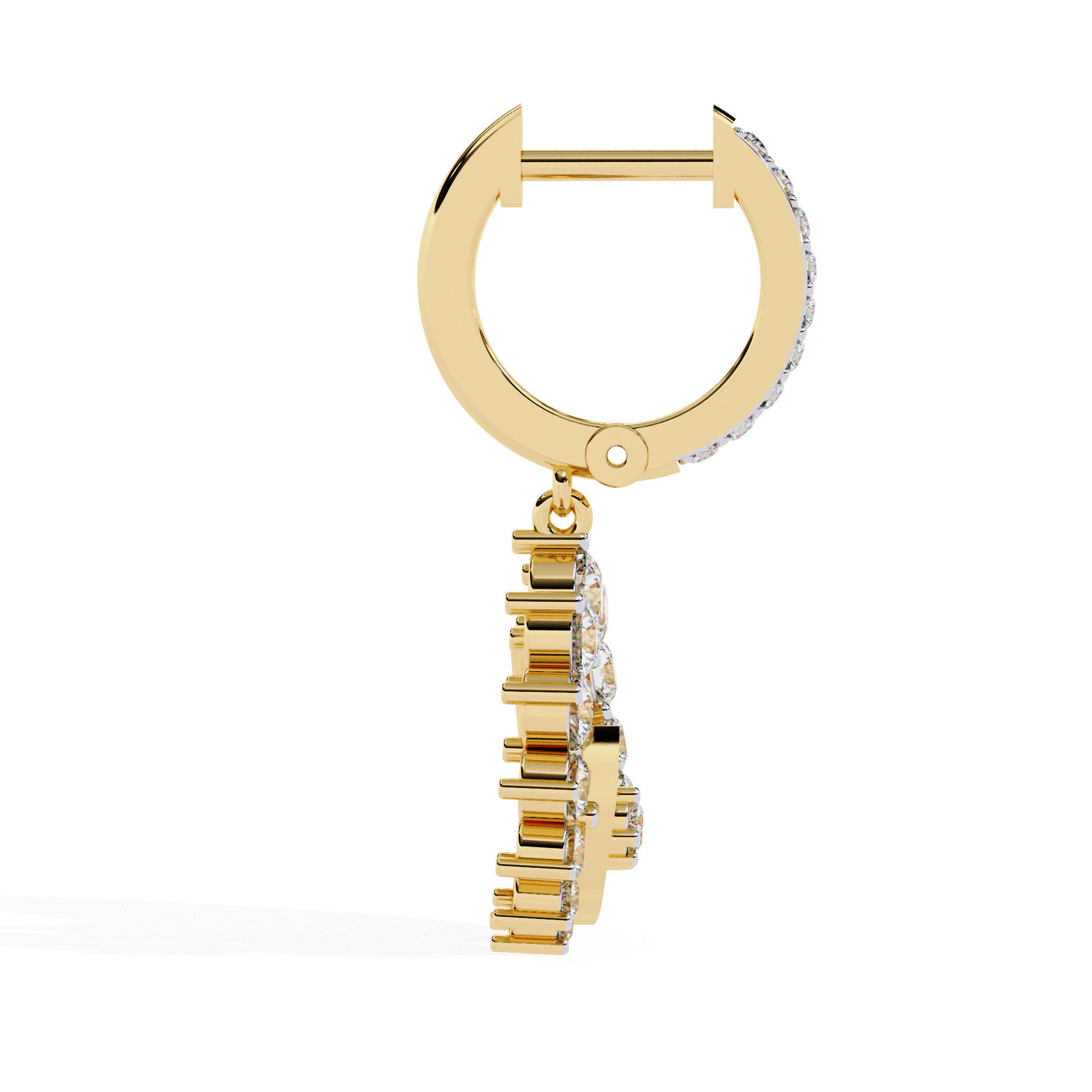 Round Cut Lab Diamond Drop Earrings