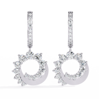 Round Cut Lab Diamond Drop Earrings