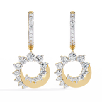 Round Cut Lab Diamond Drop Earrings