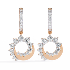 Round Cut Lab Diamond Drop Earrings