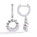 Round Cut Lab Diamond Drop Earrings