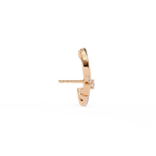 Multiple Round Cut Lab Diamond Half Moon Earrings