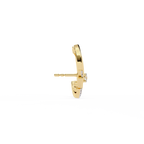 Multiple Round Cut Lab Diamond Half Moon Earrings