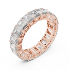 6 Carat Emerald Diamond Eternity Wedding Band