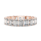 6 Carat Emerald Diamond Eternity Wedding Band