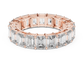 6 Carat Emerald Diamond Eternity Wedding Band