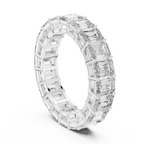 6 Carat Emerald Diamond Eternity Wedding Band