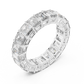 6 Carat Emerald Diamond Eternity Wedding Band
