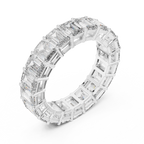 6 Carat Emerald Diamond Eternity Wedding Band