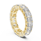 6 Carat Emerald Diamond Eternity Wedding Band