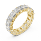 6 Carat Emerald Diamond Eternity Wedding Band