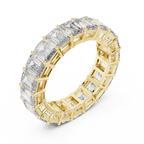 6 Carat Emerald Diamond Eternity Wedding Band