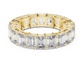 6 Carat Emerald Diamond Eternity Wedding Band