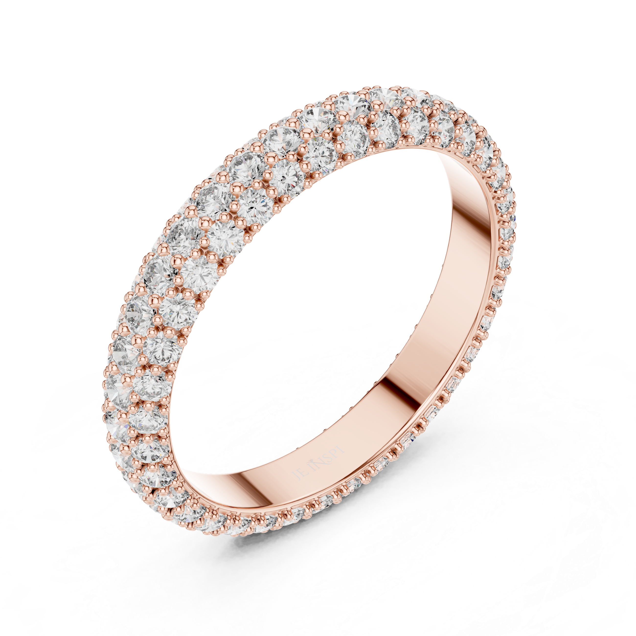 Multiple Round Lab Diamond Eternity Wedding Band
