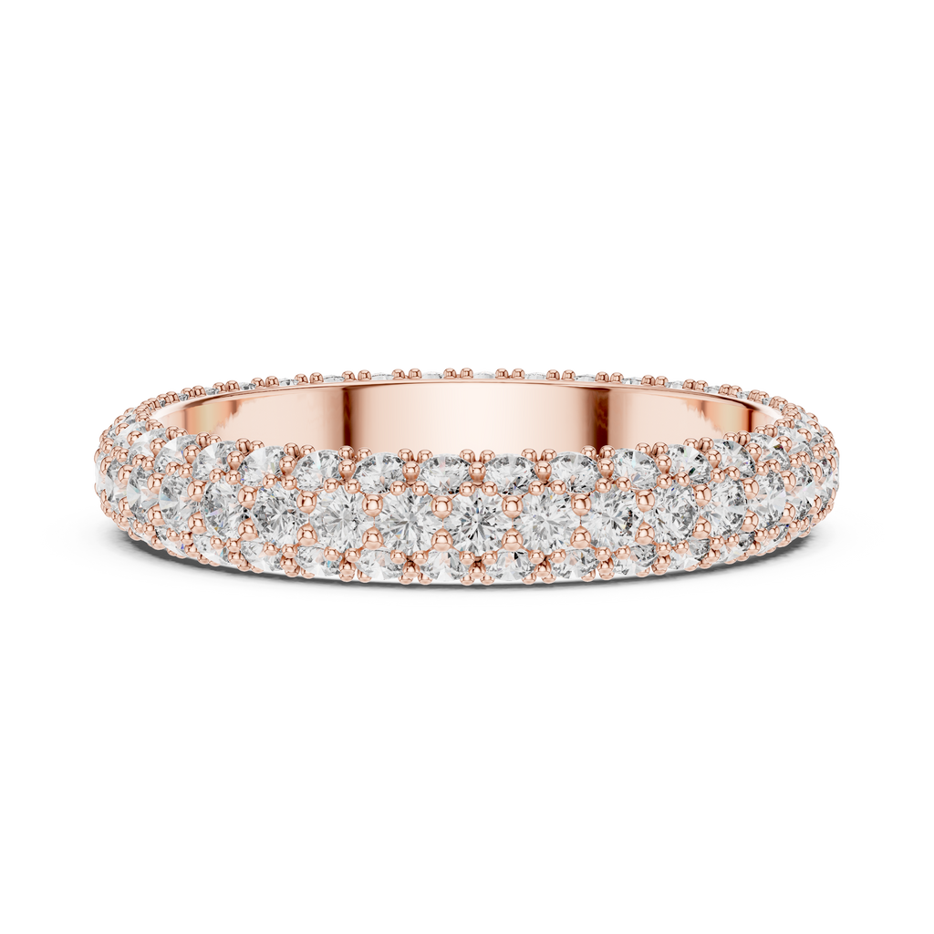 Multiple Round Lab Diamond Eternity Wedding Band