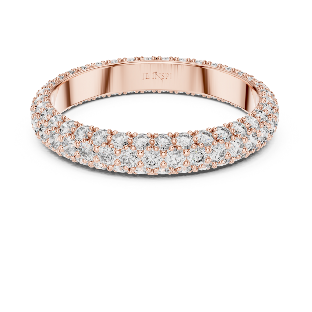 Multiple Round Lab Diamond Eternity Wedding Band
