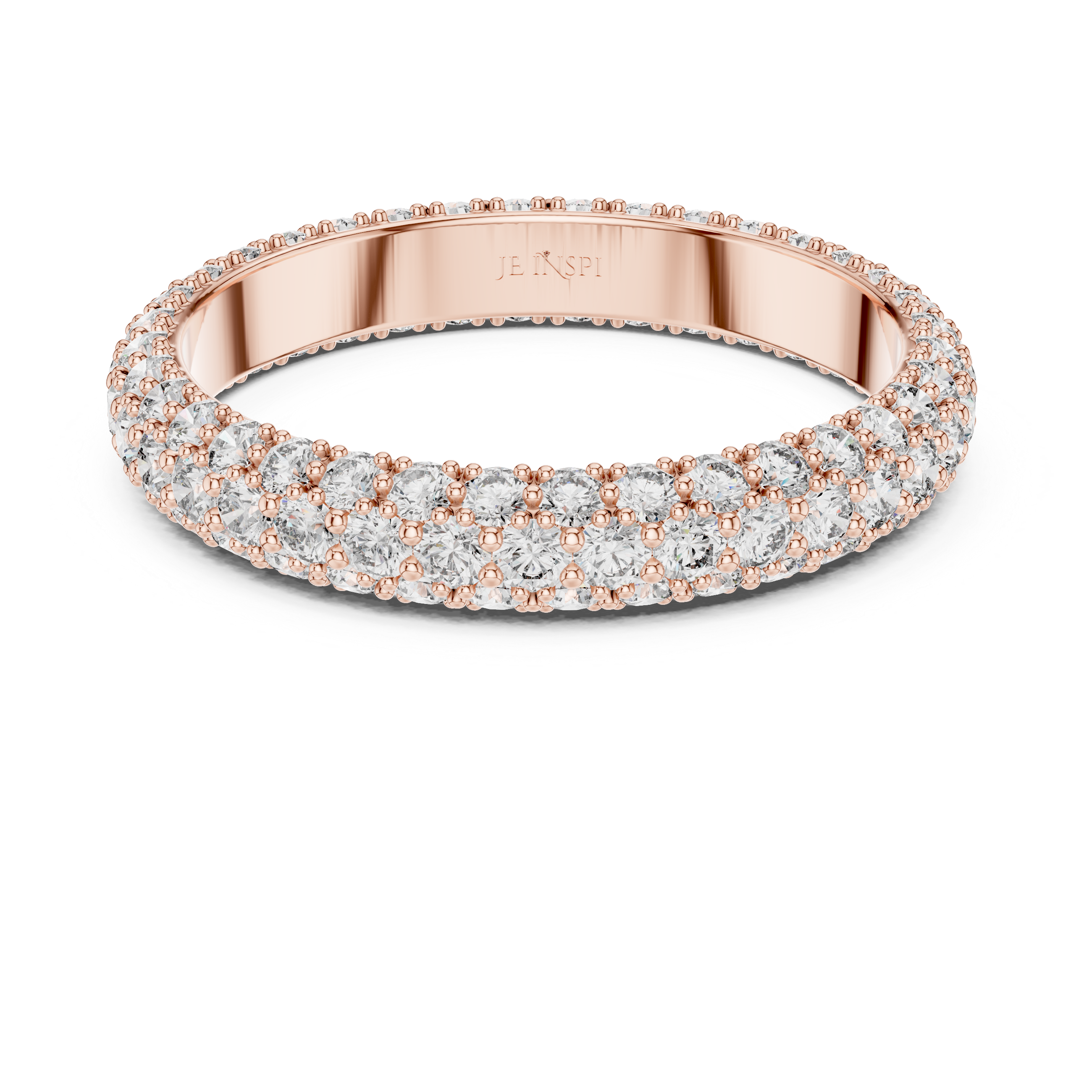 Multiple Round Lab Diamond Eternity Wedding Band