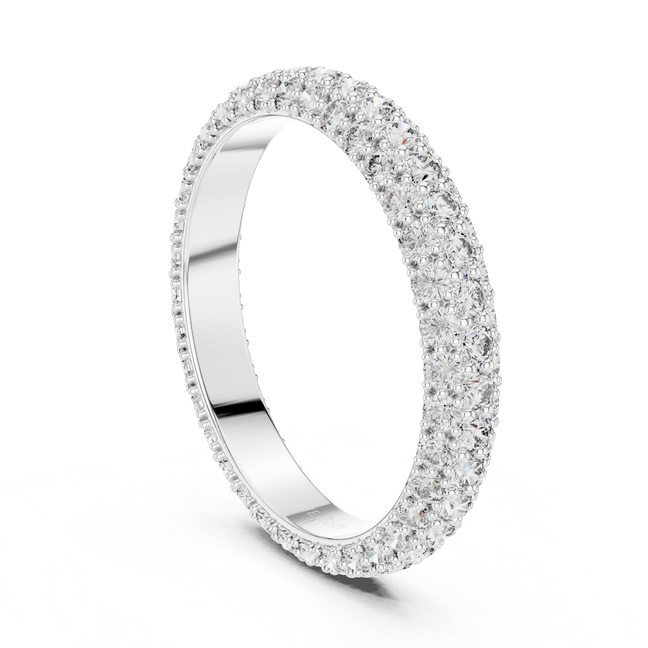 Multiple Round Lab Diamond Eternity Wedding Band