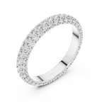 Multiple Round Lab Diamond Eternity Wedding Band