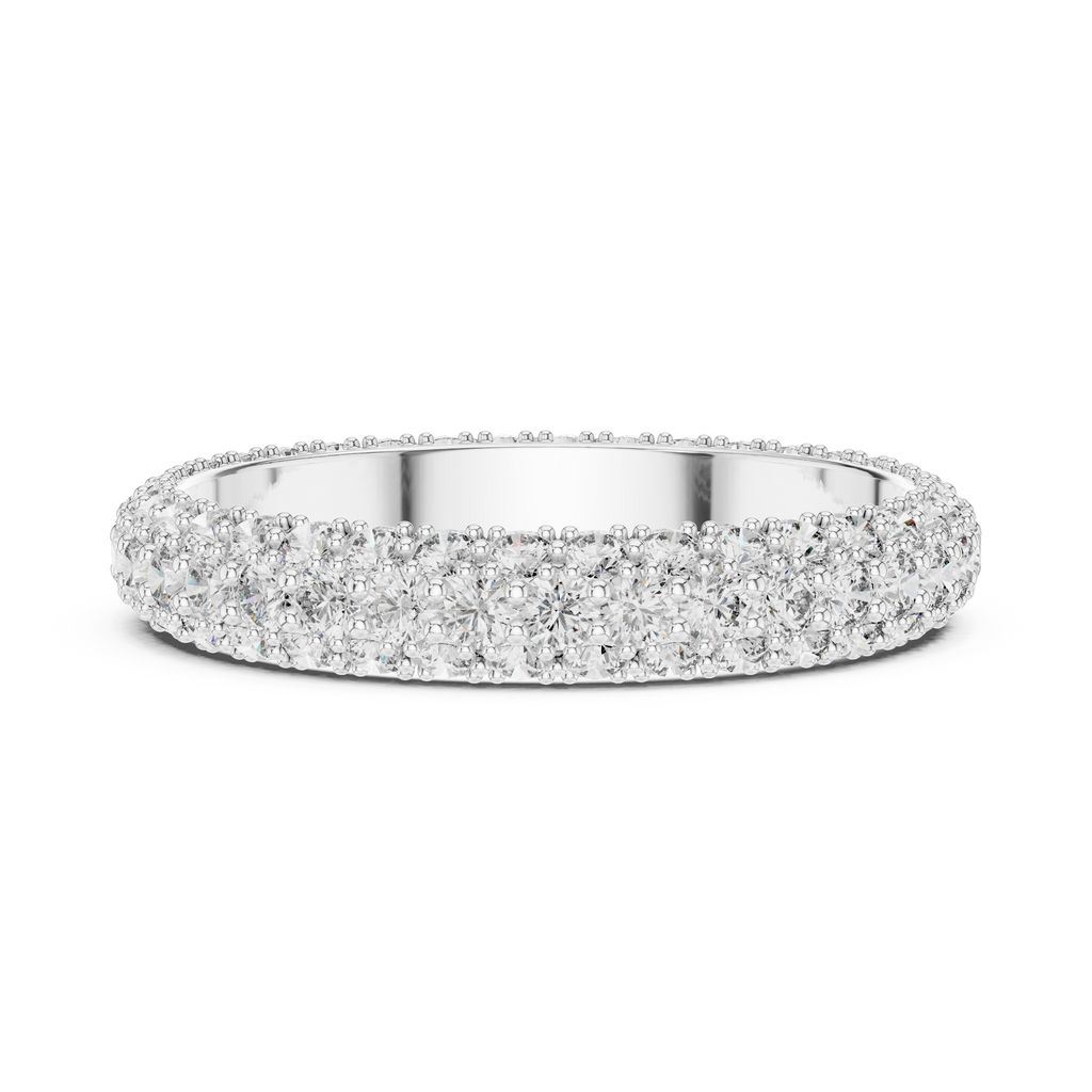 Multiple Round Lab Diamond Eternity Wedding Band
